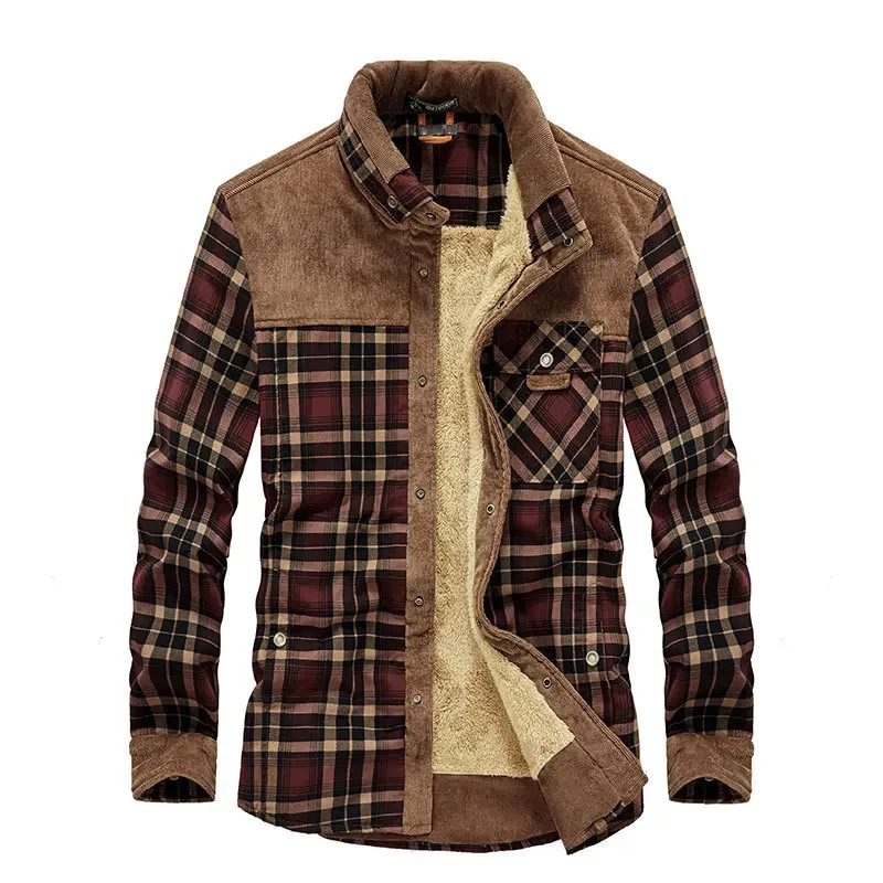 Flannel Shirt Lined - Hommes chemises à carreaux vestes d'hiver