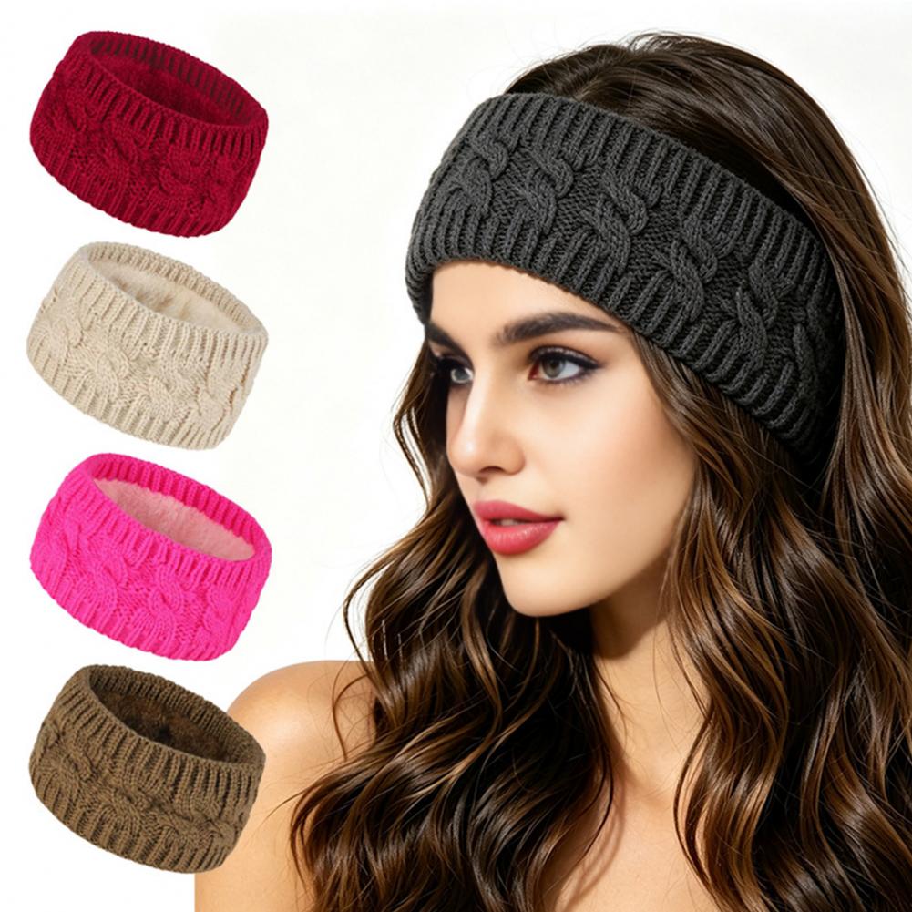 Bandeau en tricot élastique po - Fleece Ear Warmer Band avis et prix