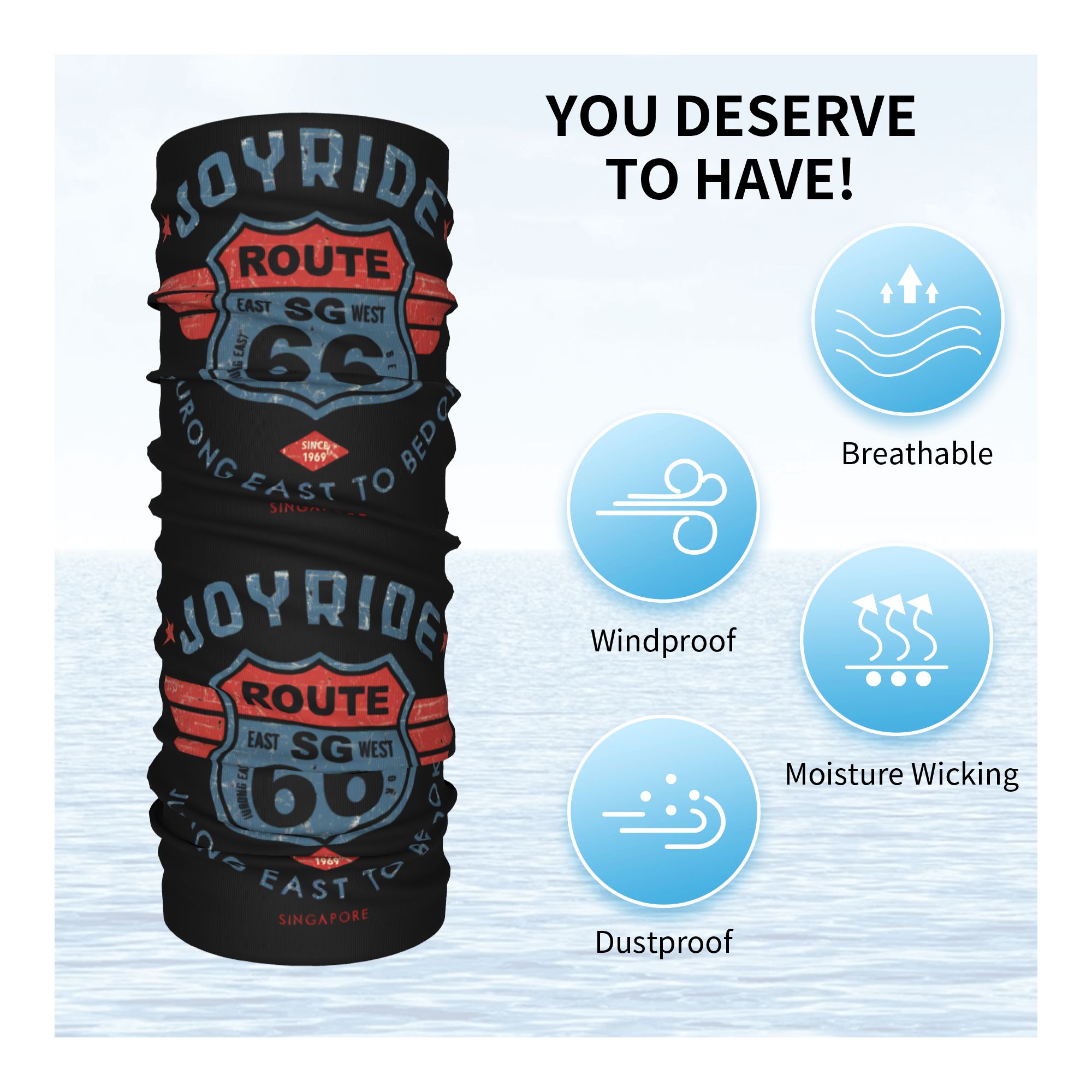 Cache-cou Route 66 pour moto,  - Neck Gaiter Fleece avis et prix